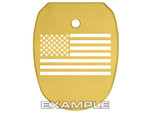 NDZ Gold Magazine Plate for Sig Sauer P227 10 & 14 Round - Laser Engraving Example