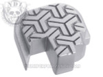 NDZ Silver Smith & Wesson Shield .45 Rear Slide Cover Plate Triweave - Front View