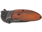 TAC-FORCE Spring Assisted Folding Pocket Knife - Textured Wooden Handle TF-910WD 3.3" Blade - Blade Closed View