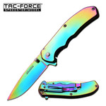 TAC-FORCE TF-933RB Spring Assisted Pocket Knife Rainbow