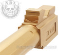 True Precision Match Grade Barrel for Glock 17 in Gold TiN 9mm