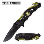 TAC-FORCE TF-723YL Skull 3.25" Spring Assisted Pocket Knife Black Yellow