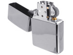 Zippo Sleek Classic Black Ice Windproof Lighter - Lighter Open