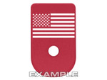 NDZ Red Magazine Plate for Glock 42 - Laser Engraving Example