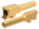 Zaffiri Precision Barrel Flush & Crown for Glock 43 in Gold TiN