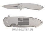 TAC-FORCE TF-862C 3" Spring Assisted Pocket Knife Chrome  - Lasering Example