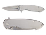 TAC-FORCE TF-862C 3" Spring Assisted Pocket Knife Chrome - All Angles