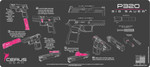Cerus Gear Gun Mat for Sig Sauer P320 Instructional Promat Grey Pink