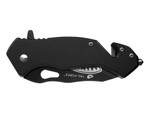 TAC-FORCE 6.5" Spring Assisted Pocket Knife Black Blade Engraving Tiger Shark - Blade Closed