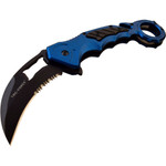 TAC-FORCE TF-972BL Hawkbill Folding Spring Assisted Pocket Knife Blue