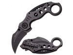 TAC-FORCE TF-578SW Karamabit 2.5" Spring Assisted Pocket Knife Stonewashed