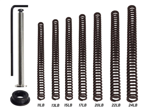 NDZ stainless steel guide rod tuner pack for full-size Glock with seven recoil springs