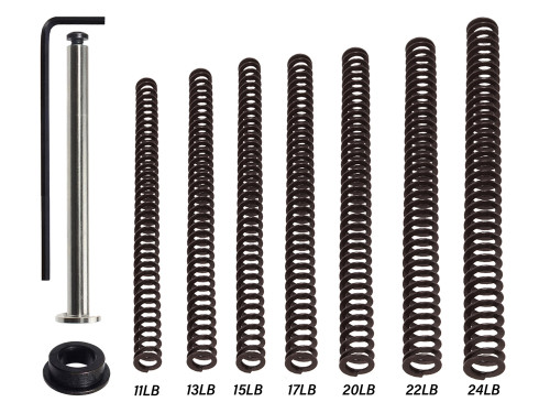 NDZ stainless steel guide rod tuner pack for Glock 10mm and 45 with seven recoil springs