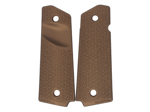 Magpul 1911 Pistol Grip Panel in Burnt Bronze Cerakote with Diamond Cross-Section - Complete Kit