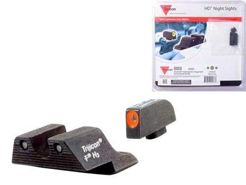 Trijicon Orange 3 Dot HD Night Sight Set for Glock 17 19 26 27 33
