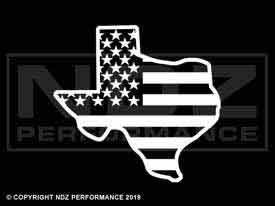 2014 - Texas State Outline US Flag