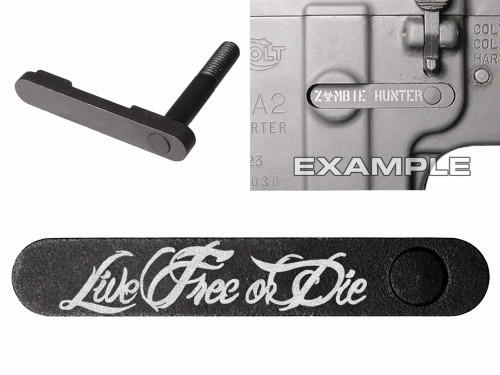NDZ AR-15 SW 15-22 Black Magazine Catch 260 Live Free or Die 1Lscrpt