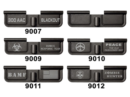 NDZ AR Ejection Port Dust Cover Black - Lasered (02) Peace & More