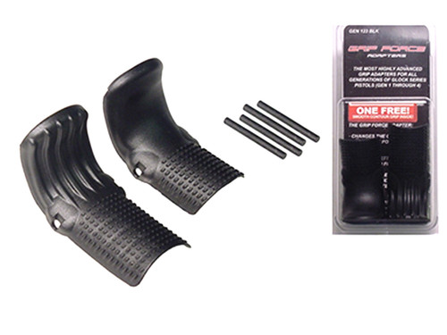 Grip Force Black Beavertail Kit Backstraps for Glock GEN 1-3 - Complete Kit