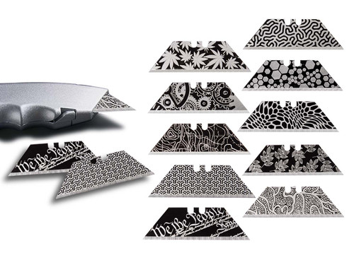 Berkling Utility Knife Blade, Custom Laser Engraved Blades - Multiple Variations