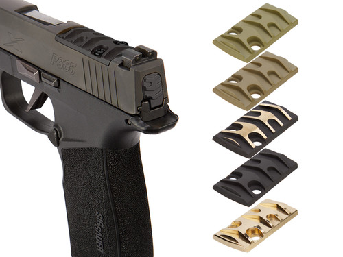 NDZ for Sig P365 Series Optic Cover Plate Brass, Aspis Cut - Multiple Variations