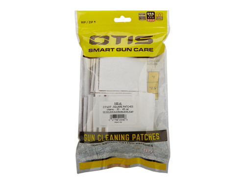 Otis Technology .30 - .45 Cal Square Cleaning Patches, 100 Count - Packaging Front View