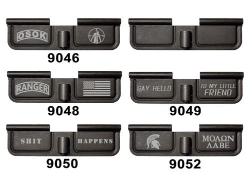 NDZ AR Ejection Port Dust Cover Black - Lasered (08) Spartan & More