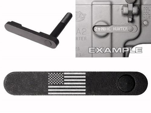 NDZ for AR-15 SW 15-22 Black Magazine Catch US Flag