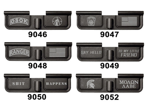NDZ 308 AR-10 Ejection Port Dust Cover BLK - Lasered (08) Spartan & More
