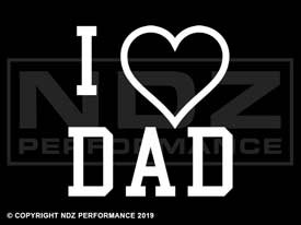 1596 - Fathers Day I Heart Dad Outline