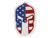 NDZ Spartan Helmet US Flag Hook & Loop Glow-in-the-Dark Patch - Front View