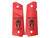 Magpul 1911 Pistol Grip Panel in USMC Red Cerakote with Trapezoidal Surface Projections - Laser Engraving Example