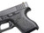 NDZ Textured Pistol Grip for Glock 42 - Black Granulate - On the Gun