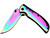 TAC-FORCE TF-847RB 2.75" Spring Assisted Pocket Knife Rainbow - Knife Open