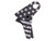 True Precision Axiom Trigger Shoe for Glock Gen 1-4 and 42 43 43X 48 Black US Flag Engraved by NDZ - Right Side View