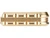 NDZ for Glock Gen 1-5 Extra Thick Magazine Floor Plate Heavyweight Brass - Side View