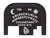 NDZ for Glock Halloween Rear Slide Cover Plates - Talking Board plate front Closeup