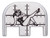 NDZ for Glock Bomber Girl Rear Slide Cover Plates, Aluminum - Front View