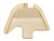 NDZ for Walther PDP Rear Slide Plate, Brass - Front View