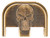 NDZ for Ruger RXM 3D NDZ Skull Rear Slide Plate, Brass - No Notch Front View