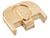 NDZ for PSA Dagger 3D Design Rear Slide Cover Plates, Brass - No Notch Angled View Back