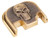 NDZ for PSA Dagger 3D NDZ Skull Rear Slide Plate, Brass - Notch Angled View Front