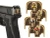 NDZ for PSA Dagger 3D NDZ Skull Rear Slide Plate, Brass - Multiple Variations