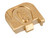 NDZ for PSA Dagger Micro 3D NDZ Skull Rear Slide Plate, Brass - Angled View Back