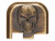 NDZ for PSA Dagger Micro 3D NDZ Skull Rear Slide Plate, Brass - Front View