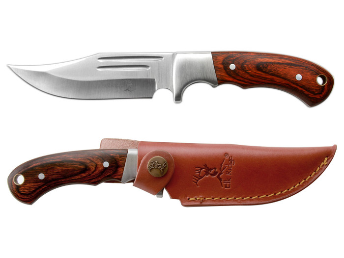 K-FB-572 Fixed Blade Full Tang Hunting Knife With Hard Wood Handle