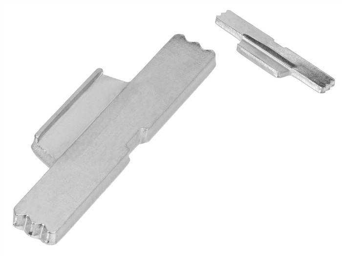 Lone Wolf Distributors Extended Slide Lock Lever ESLL for Glock GEN 1-5 in Chrome - All Angles