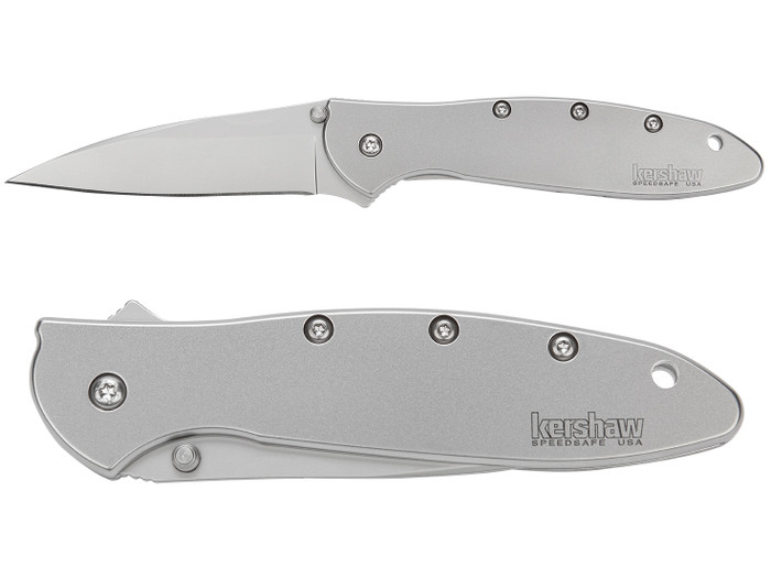Kershaw Spring Assisted Pocket Knife Leek 1660 - Blade Open and Closed