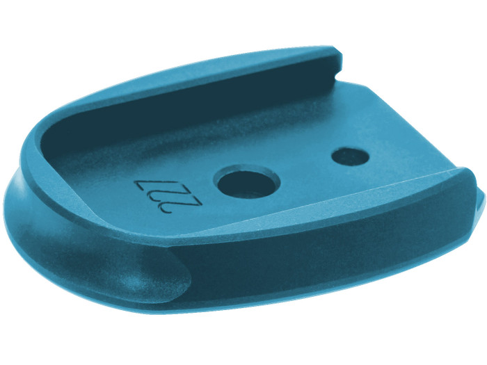 NDZ Blue Magazine Plate for Sig Sauer P227 .45 ACP 10 & 14 Round - Angled View Up
