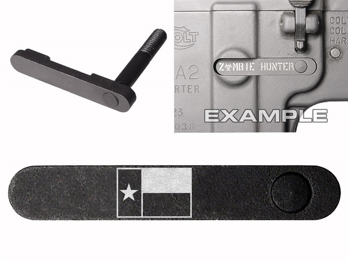 NDZ AR-15 SW 15-22 Black Magazine Catch Texas Flag